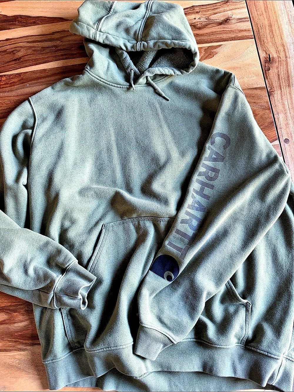Carhartt Loose Fit Sleeve Logo Graphic Hoodie Men's XL Green